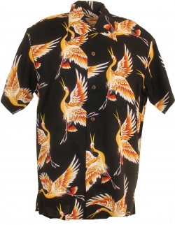 Kyoto Black Hawaiian Shirt