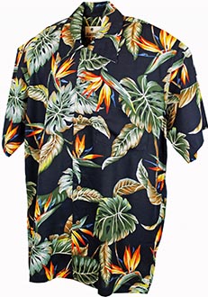 Nevada Black Hawaiian Shirt