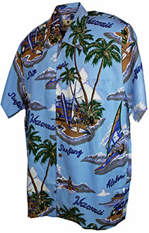 Kauai Light Blue Hawaiian Shirt
