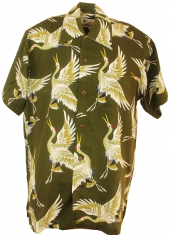 Kyoto Olive Hawaiian Shirt