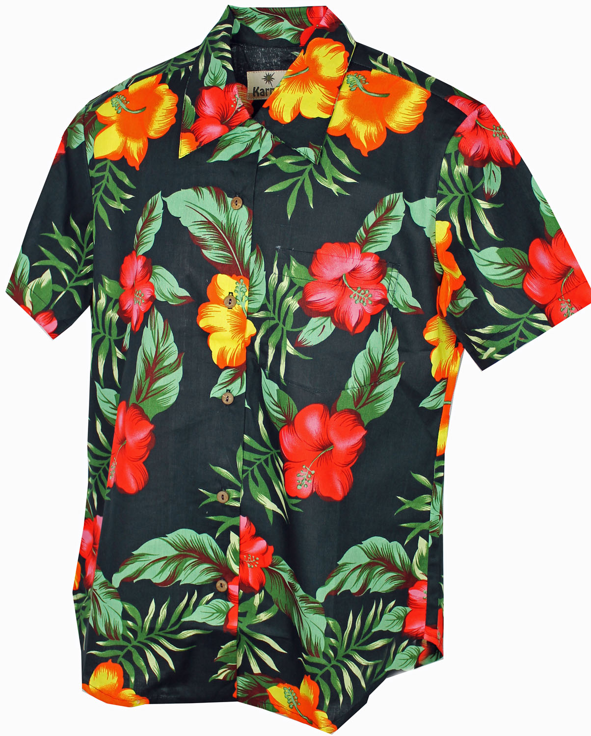 Girls Hawaiian Shirt - Soho Cotton Black GIRLS