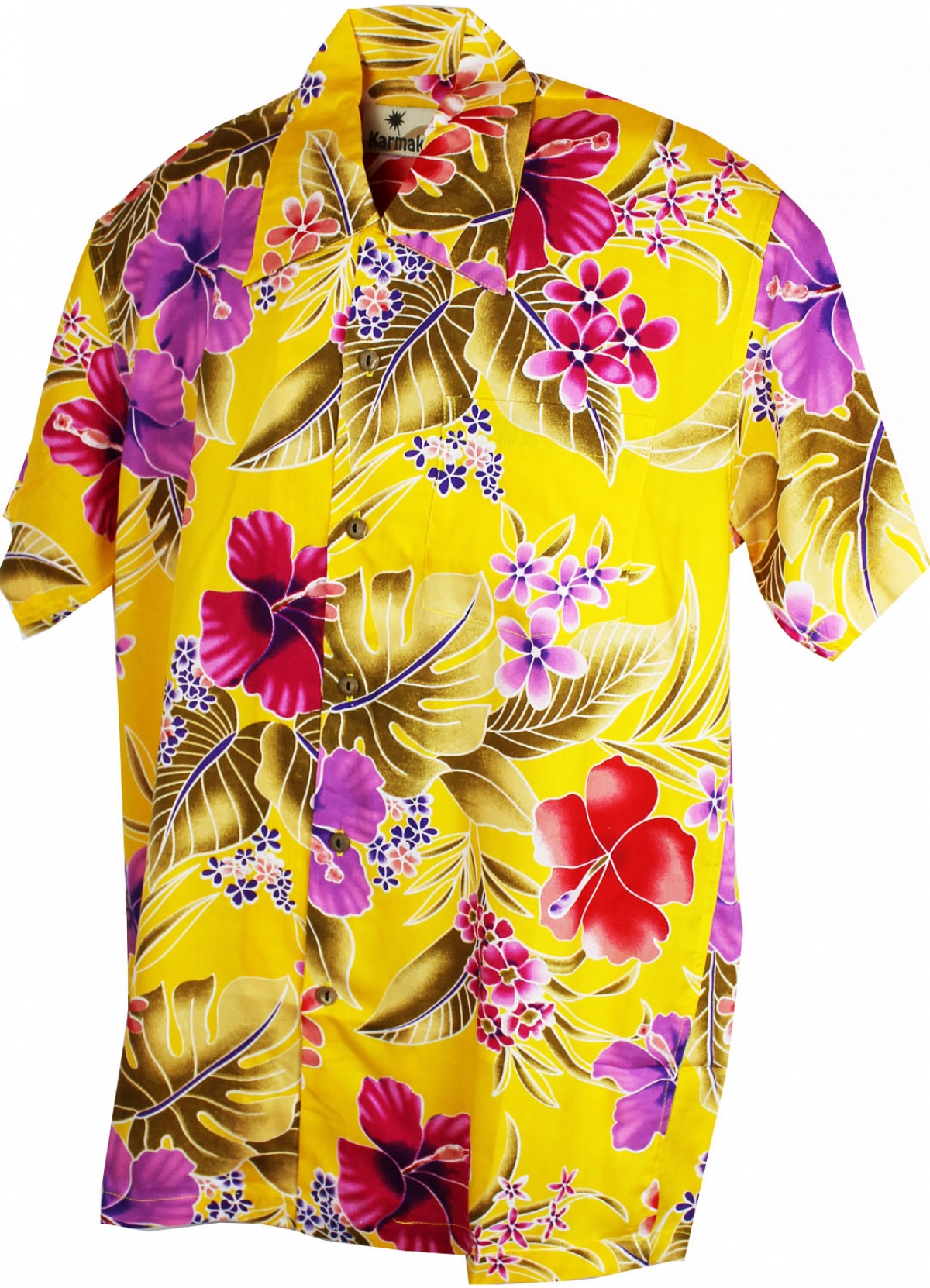 Hawaiian Shirt - Fauna Yellow