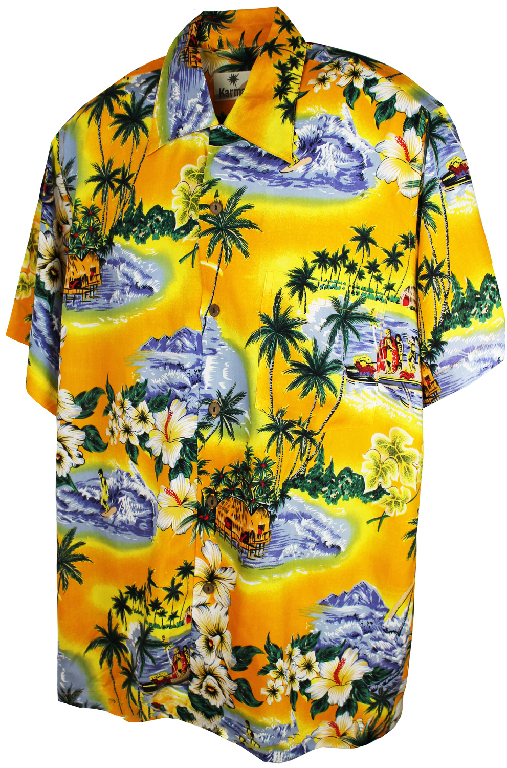 Hawaiian Shirt - Polynesia Yellow
