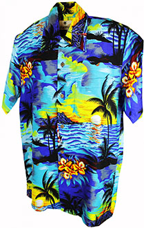 Sunset Blue Hawaiian Shirt