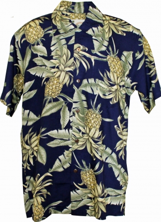 Big Pineapple Blue Hawaiian Shirt