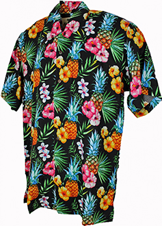 Pineapple Black Hawaiian Shirt