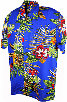 Paris Blue Hawaiian Shirt