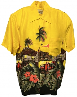 Puebla Yellow Hawaiian Shirt