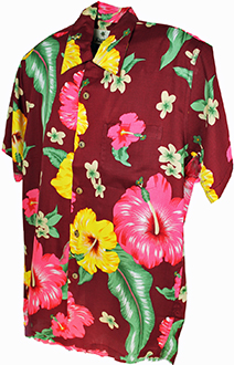 Reno Burgundy Hawaiian Shirt