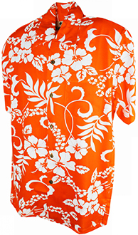 Waikiki Orange Hawaiian Shirt
