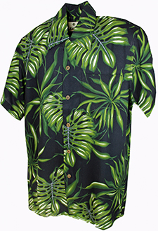 Costa Rica Black Hawaiian Shirt