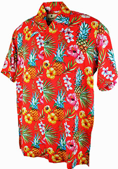 Pineapple Red Hawaiian Shirt