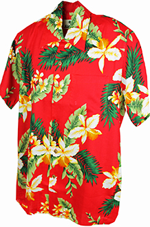 Cayo Red Hawaiian Shirt