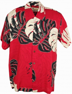 Sumba Maroon Hawaiian Shirt