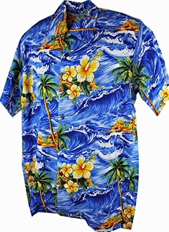 Panama Blue Hawaiian Shirt