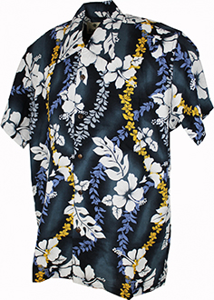 San Pedro Grey Hawaiian Shirt