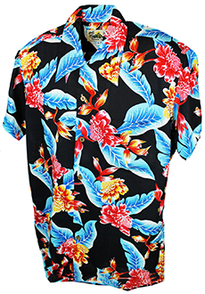 Java Black Hawaiian Shirt