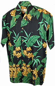 McQueen Black Hawaiian Shirt