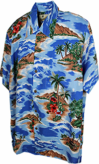 Palm Island Blue Hawaiian Shirt