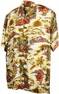 Palm Island Mustard Hawaiian Shirt