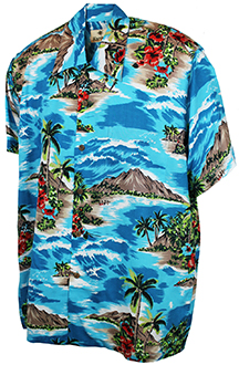 Palm Island Turquoise Hawaiian Shirt