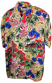 Vanuatu Red Hawaiian Shirt