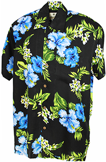 Westside Blue Flower Hawaiian Shirt